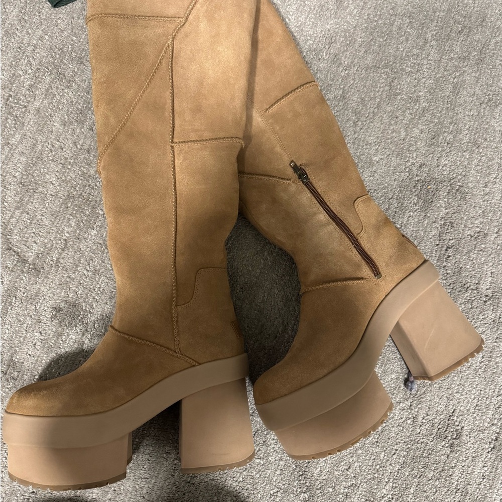 UGG Tan Over the Knee Boots - Picture 2 of 6